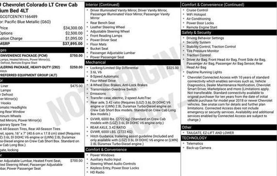 CHEVROLET COLORADO 2019 1GCGTCEN7K1166489 image CHEVROLET COLORADO 2019 1GCGTCEN7K1166489 image