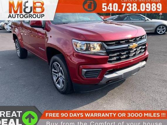 CHEVROLET COLORADO 2021 1GCGTBEN8M1125964 image