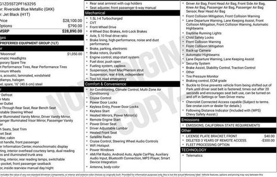 CHEVROLET MALIBU 2023 1G1ZD5ST2PF163295 image