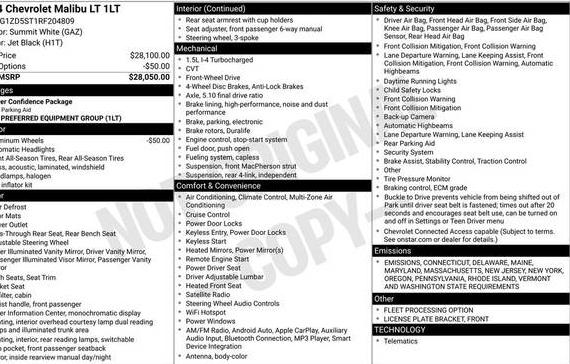 CHEVROLET MALIBU 2024 1G1ZD5ST1RF204809 image