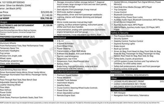 CHEVROLET MALIBU 2015 1G11D5SL8FF300543 image