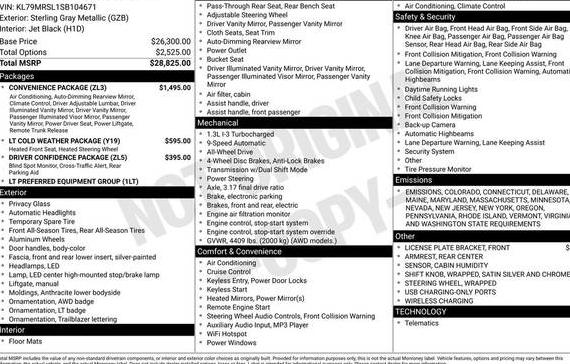 CHEVROLET TRAILBLAZER 2025 KL79MRSL1SB104671 image