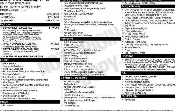 CHEVROLET TRAILBLAZER 2025 KL79MRSL7SB083888 image