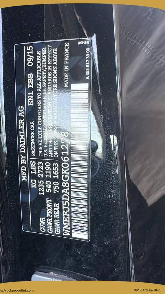 SMART FORTWO 2016 WMEFJ5DA8GK061278 image