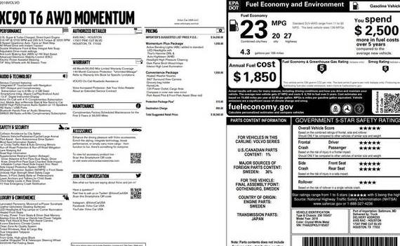 VOLVO XC90 2018 YV4A22PK5J1195457 image VOLVO XC90 2018 YV4A22PK5J1195457 image