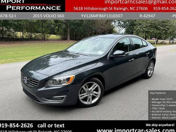 VOLVO S60 2015 YV126MFB6F1316507 image VOLVO S60 2015 YV126MFB6F1316507 image
