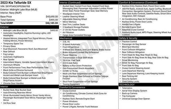 KIA TELLURIDE 2023 5XYP54GCXPG366768 image KIA TELLURIDE 2023 5XYP54GCXPG366768 image