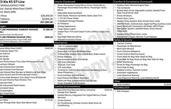 KIA K5 2023 5XXG64J2XPG217908 image