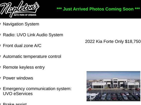 KIA FORTE 2022 3KPF54AD2NE456892 image
