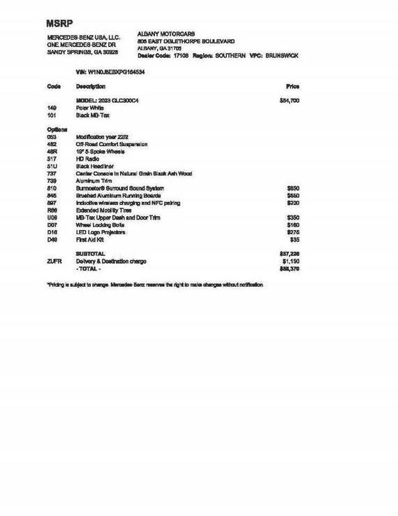 MERCEDES-BENZ GLC-CLASS 2023 W1N0J8EBXPG164534 image