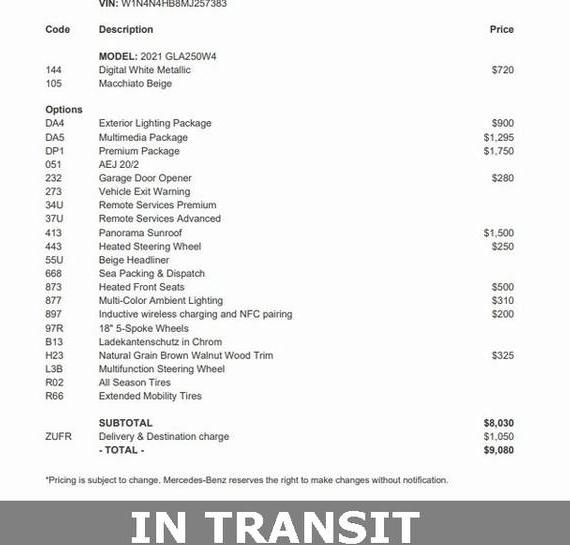 MERCEDES-BENZ GLA-CLASS 2021 W1N4N4HB8MJ257383 image MERCEDES-BENZ GLA-CLASS 2021 W1N4N4HB8MJ257383 image