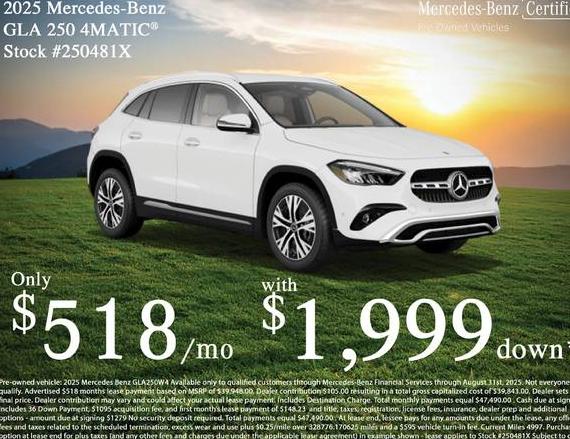 MERCEDES-BENZ GLA-CLASS 2025 W1N4N4HB4SJ726501 image
