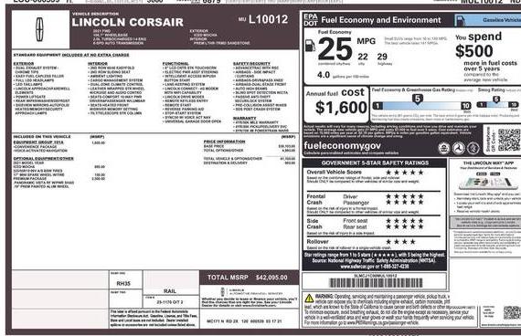 LINCOLN CORSAIR 2021 5LMCJ1C98MUL10012 image LINCOLN CORSAIR 2021 5LMCJ1C98MUL10012 image
