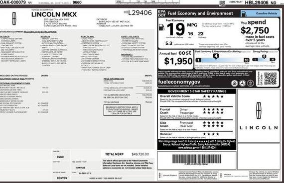 LINCOLN MKX 2017 2LMPJ8LR7HBL29406 image