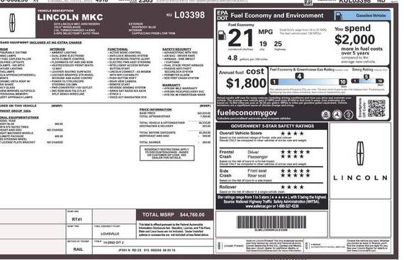 LINCOLN MKC 2019 5LMCJ3D90KUL03398 image LINCOLN MKC 2019 5LMCJ3D90KUL03398 image