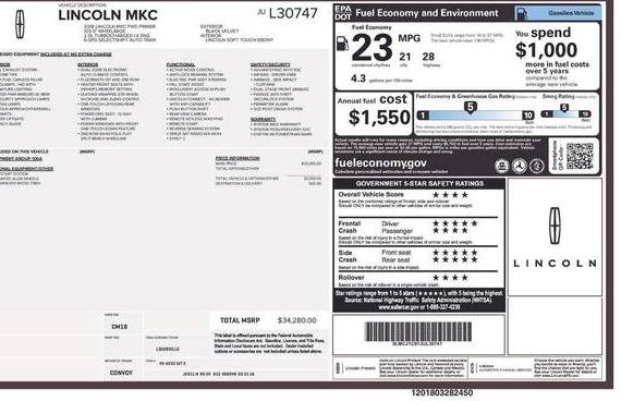 LINCOLN MKC 2018 5LMCJ1C97JUL30747 image LINCOLN MKC 2018 5LMCJ1C97JUL30747 image