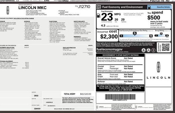 LINCOLN MKC 2015 5LMCJ1A99FUJ12710 image LINCOLN MKC 2015 5LMCJ1A99FUJ12710 image