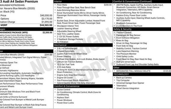 AUDI A4 2023 WAUABAF42PA050446 image AUDI A4 2023 WAUABAF42PA050446 image