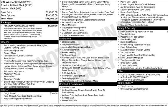 AUDI E-TRON 2022 WA1LABGE7NB022767 image