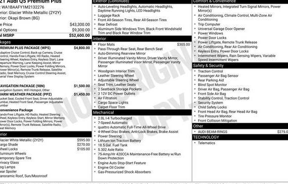 AUDI Q5 2021 WA1BAAFY1M2132276 image