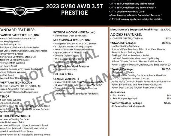 GENESIS GV80 2023 KMUHCESC0PU120752 image