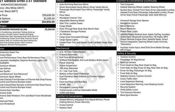 GENESIS GV80 2021 KMUHCESC3MU062681 image