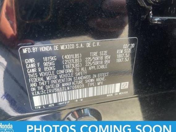 HONDA HR-V 2020 3CZRU5H17LM706609 image