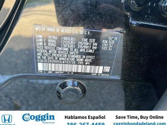 HONDA HR-V 2020 3CZRU5H53LM703726 image HONDA HR-V 2020 3CZRU5H53LM703726 image