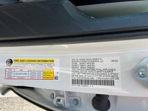 HONDA ACCORD 2022 1HGCV2F92NA014260 image