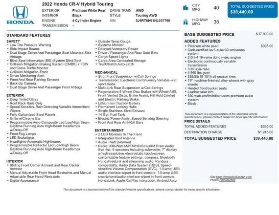 HONDA CR-V 2022 5J6RT6H91NL037790 image