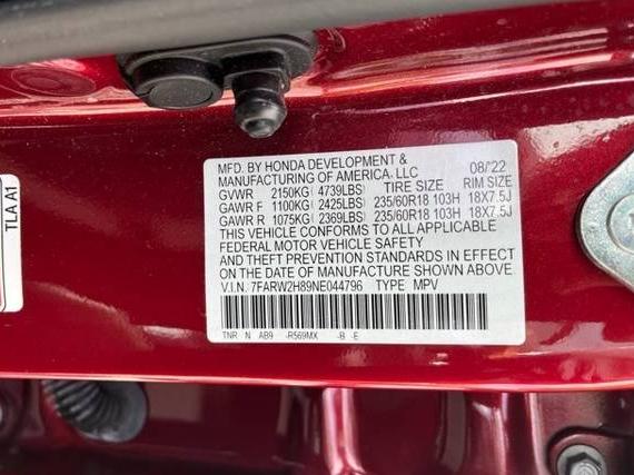 HONDA CR-V 2022 7FARW2H89NE044796 image
