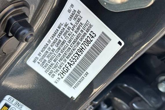 HONDA CIVIC 2009 2HGFA555X9H708243 image