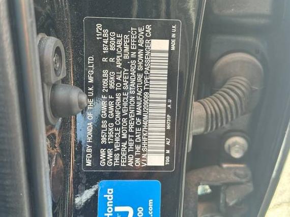 HONDA CIVIC 2021 SHHFK7H40MU209099 image