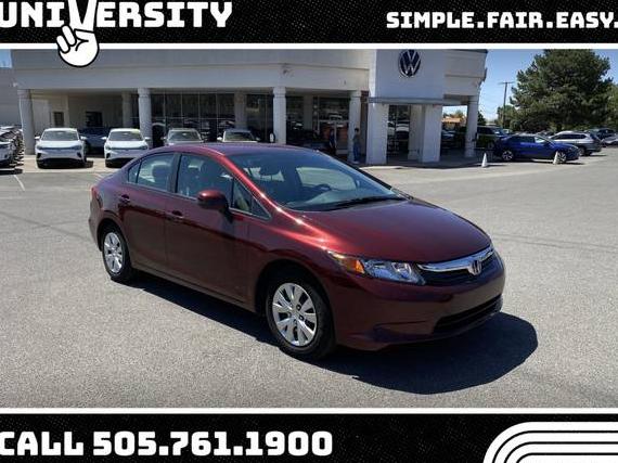 HONDA CIVIC 2012 2HGFB2F52CH569792 image