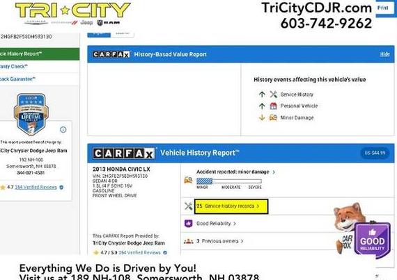 HONDA CIVIC 2013 2HGFB2F58DH593130 image