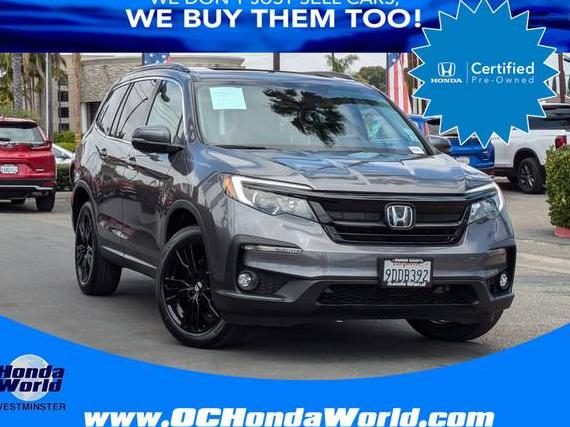 HONDA PILOT 2022 5FNYF5H28NB035401 image
