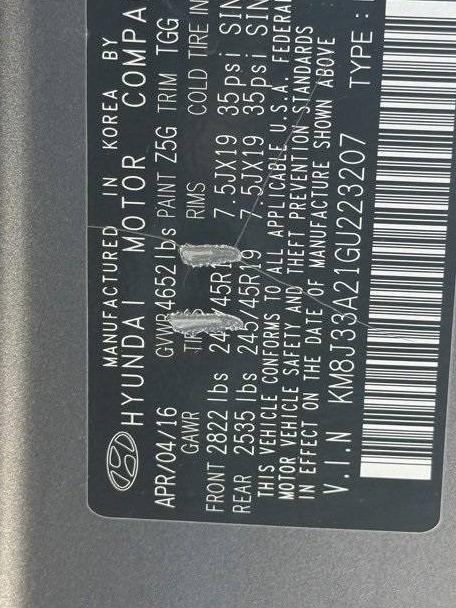 HYUNDAI TUCSON 2016 KM8J33A21GU223207 image