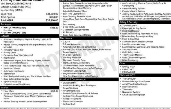 HYUNDAI TUCSON 2022 5NMJECAE5NH039143 image HYUNDAI TUCSON 2022 5NMJECAE5NH039143 image
