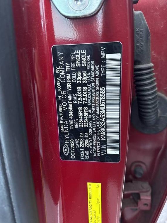 HYUNDAI KONA 2021 KM8K33A53MU678585 image