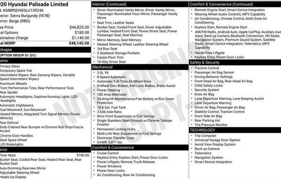 HYUNDAI PALISADE 2020 KM8R5DHE0LU139246 image HYUNDAI PALISADE 2020 KM8R5DHE0LU139246 image