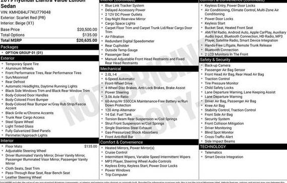 HYUNDAI ELANTRA 2019 KMHD84LF7KU779048 image HYUNDAI ELANTRA 2019 KMHD84LF7KU779048 image