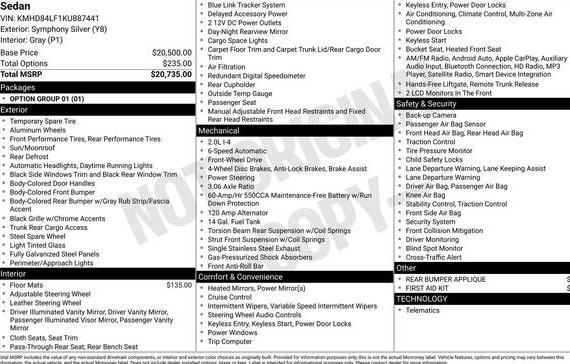 HYUNDAI ELANTRA 2019 KMHD84LF1KU887441 image
