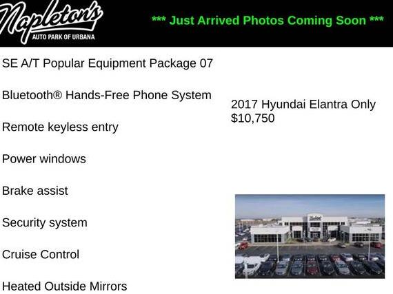 HYUNDAI ELANTRA 2017 5NPD84LF8HH047115 image