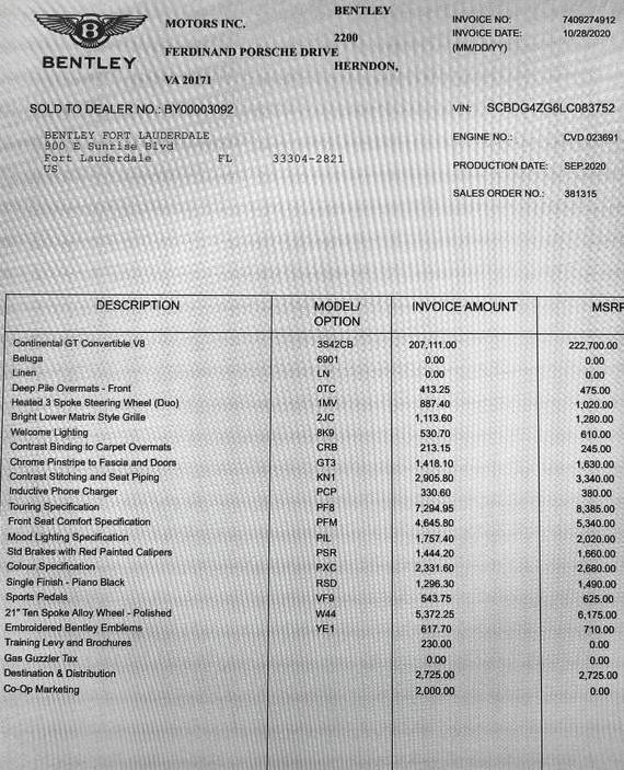 BENTLEY CONTINENTAL 2020 SCBDG4ZG6LC083752 image BENTLEY CONTINENTAL 2020 SCBDG4ZG6LC083752 image
