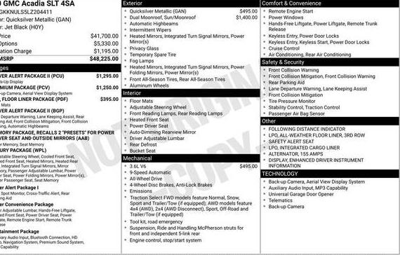 GMC ACADIA 2020 1GKKNULS5LZ204411 image GMC ACADIA 2020 1GKKNULS5LZ204411 image