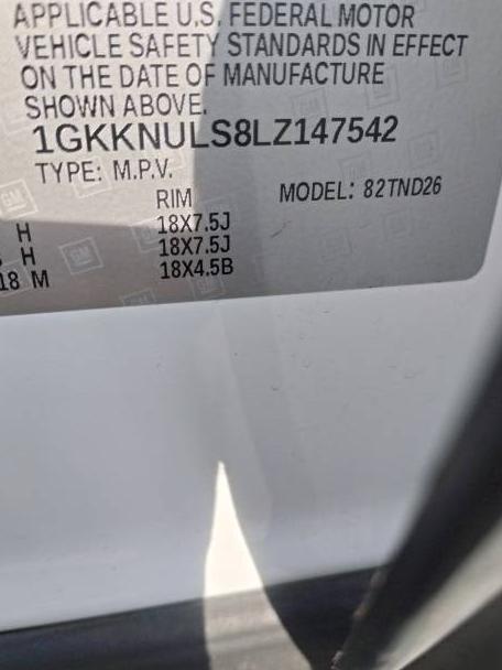 GMC ACADIA 2020 1GKKNULS8LZ147542 image GMC ACADIA 2020 1GKKNULS8LZ147542 image