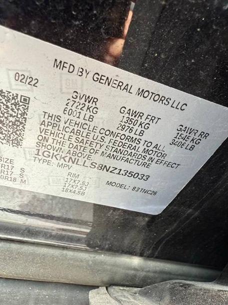 GMC ACADIA 2022 1GKKNLLS8NZ135033 image