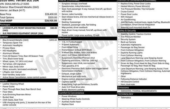 GMC TERRAIN 2020 3GKALMEV5LL213285 image