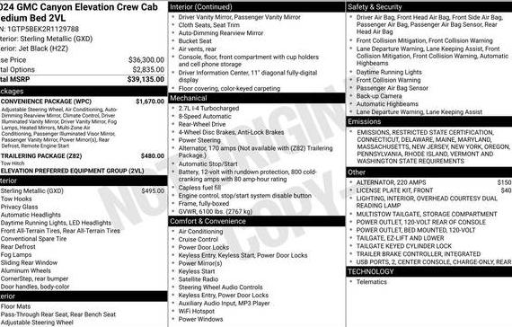 GMC CANYON 2024 1GTP5BEK2R1129788 image