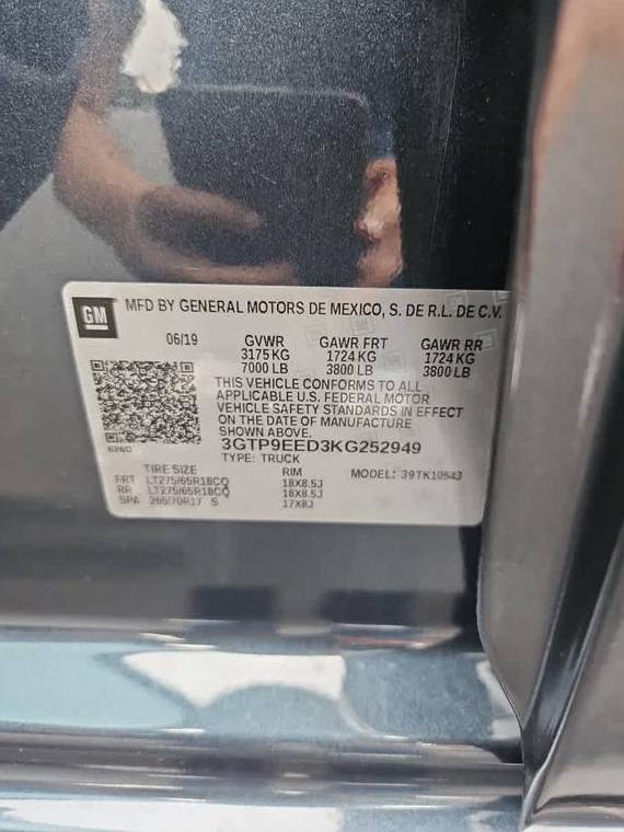 GMC SIERRA 2019 3GTP9EED3KG252949 image